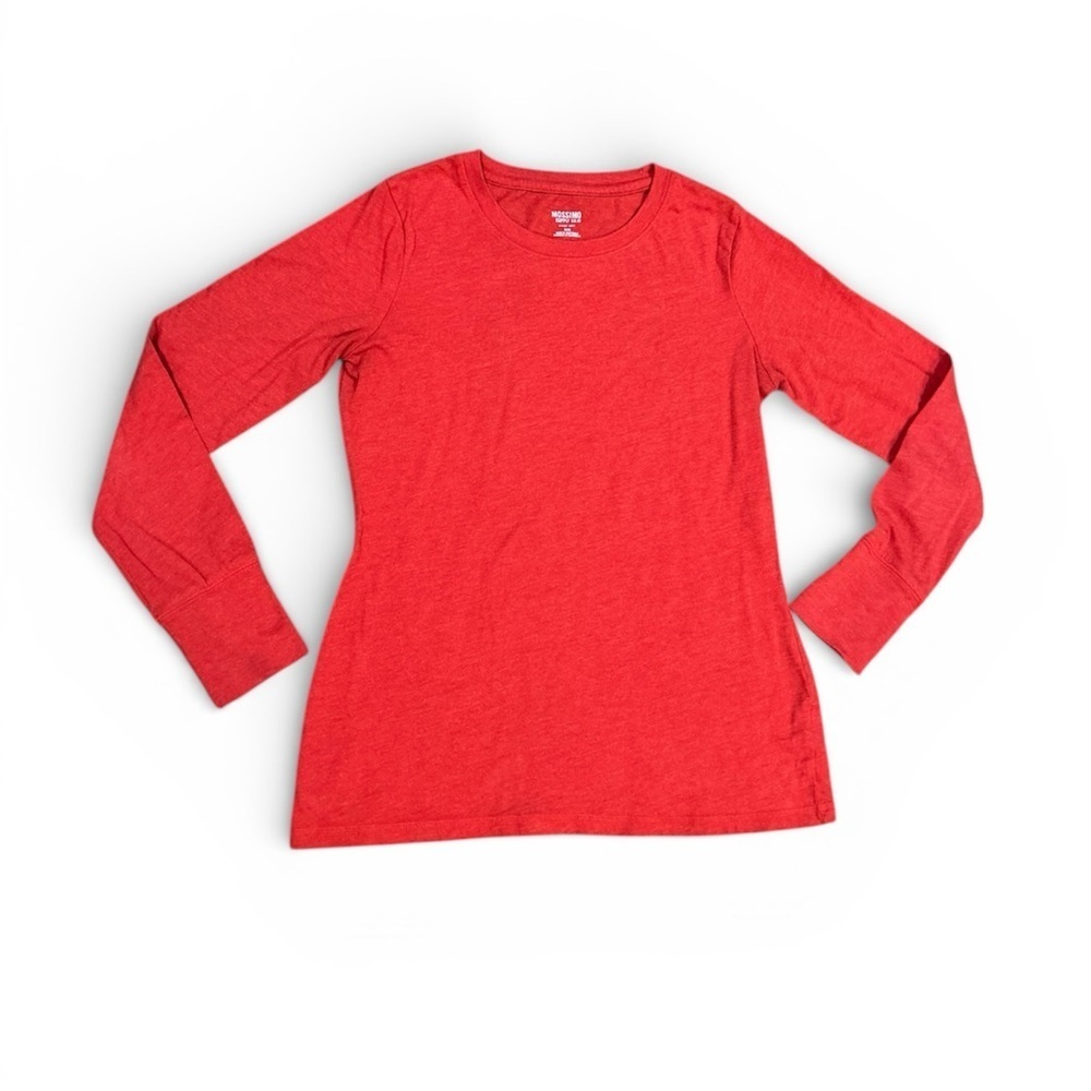 Mossimo Red Long Sleeve Basic Tee Size Medium